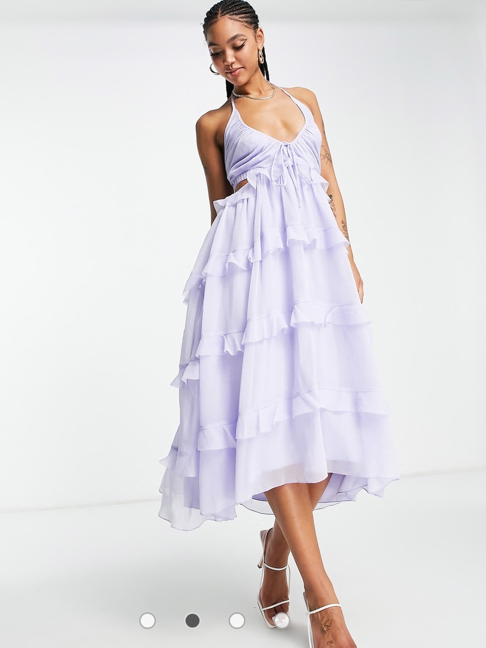 ASOS DESIGN tiered midi dress - Picture 2 of 7
